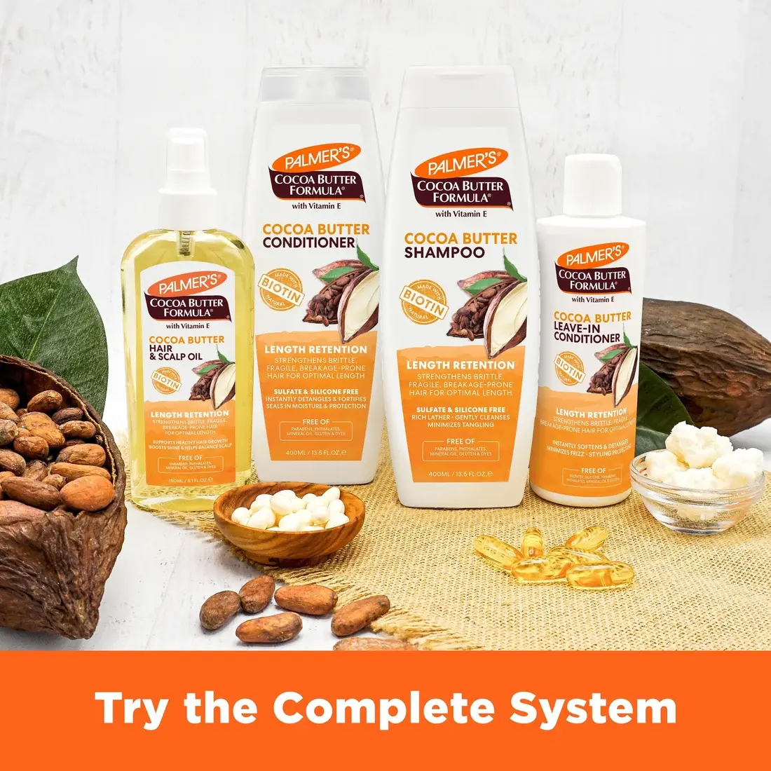 Palmer's Cocoa Butter Length Retention Shampoo 400ml | Sulfate-Free Shampoo - Image 4