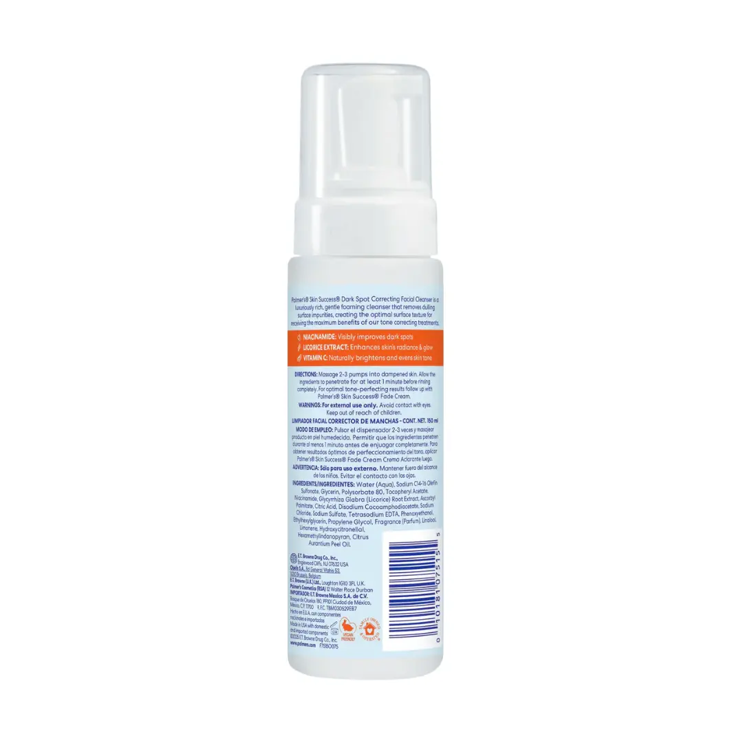 Palmers Dark Spot Correcting Facial Cleanser-back