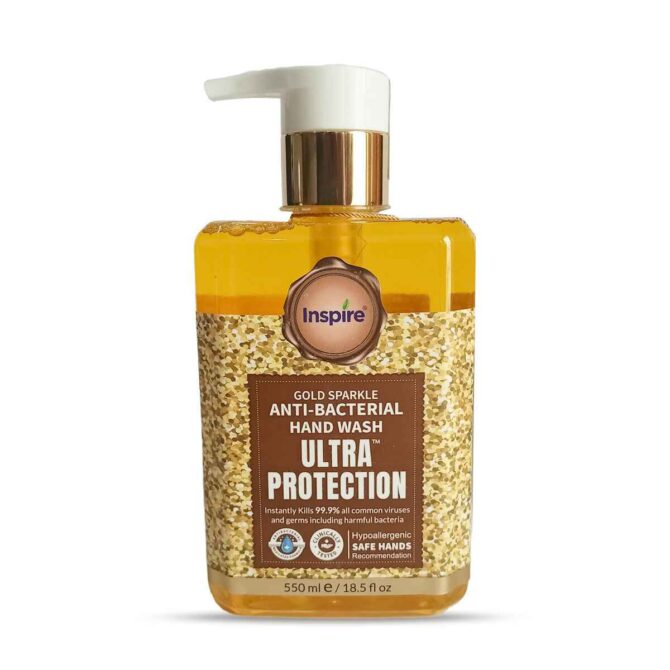Inspire Gold Sparkle Anti-Bacterial Hand Wash 500 ML