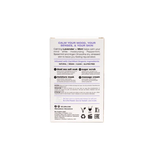 BCL SPA 4-Step Mini Kit Lavender + Mint (Stress Relief) - Image 2