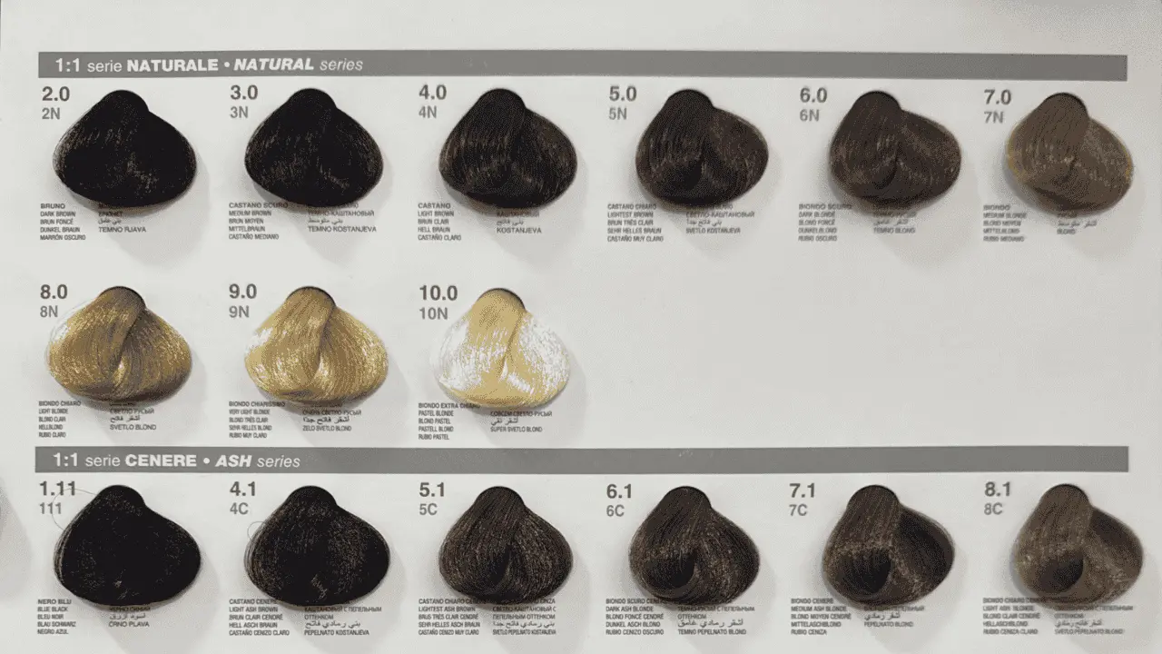 dikson hair color shade card