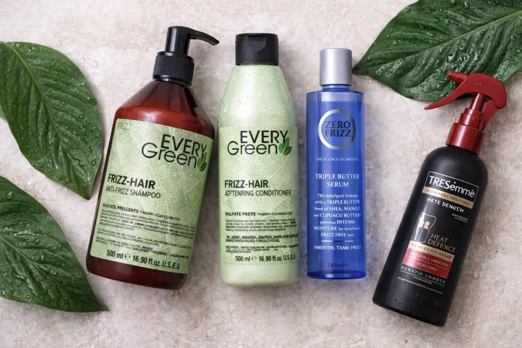 Anti frizz hair care routine for humid weather