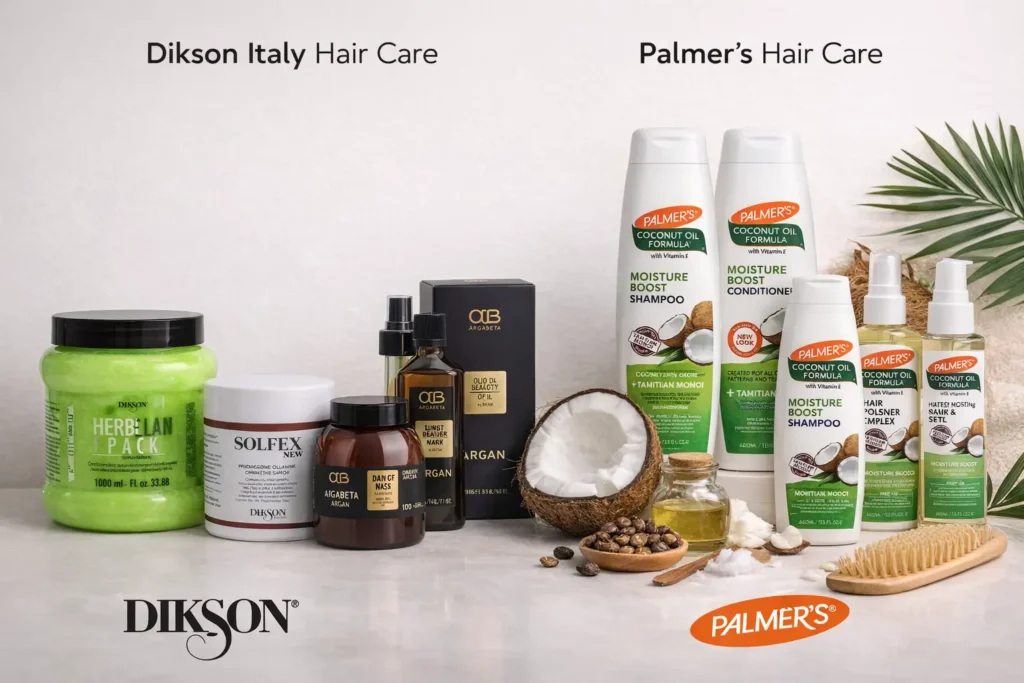 Dikson Italy and Palmer’s hair care products